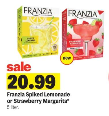 Franzia Spiked Lemonade or Strawberry Margarita
