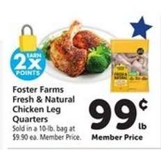 Foster Farms Fresh & Natural Chicken Leg Quarters