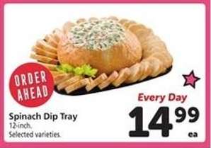 Spinach Dip Tray