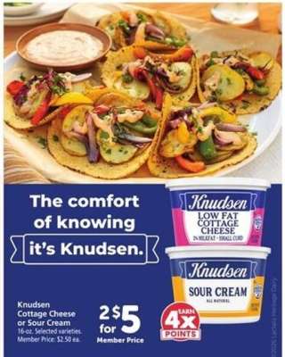 Knudsen Cottage Cheese or Sour Cream