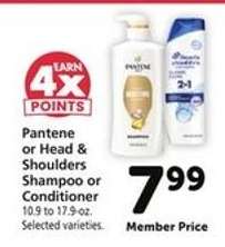 Pantene or Head & Shoulders Shampoo or Conditioner