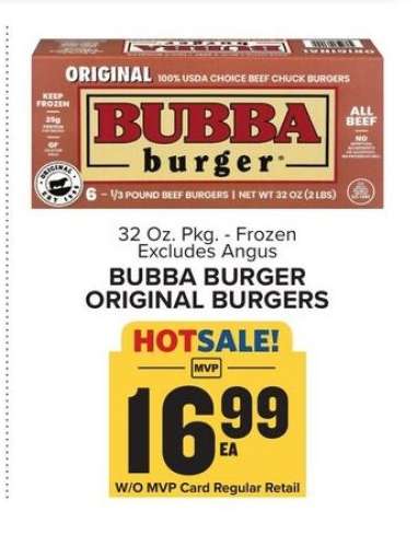 BUBBA BURGER ORIGINAL BURGERS