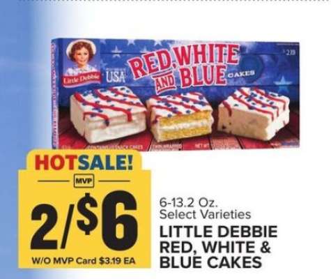 LITTLE DEBBIE RED, WHITE & BLUE CAKES