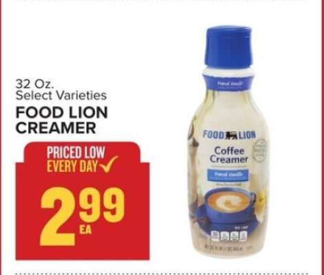 FOOD LION CREAMER