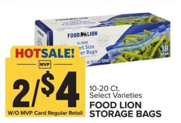 Food Lion Storage Bags