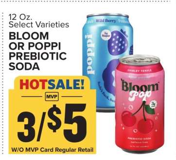 BLOOM OR POPPI PREBIOTIC SODA