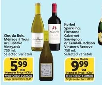 Clos du Bois, Ménage à Trois or Cupcake Vineyards