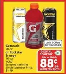 Gatorade or Rockstar Energy