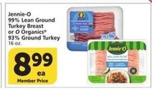 Jennie-O 99% Lean Ground Turkey Breast or O Organics 93% Ground Turkey