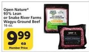 Open Nature or Snake River Farms Wagyu Ground Beef