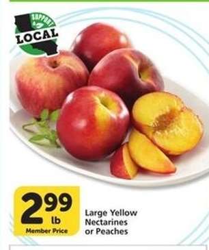 Large Yellow Nectarines or Peaches