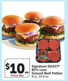 Signature SELECT 80% Lean Ground Beef Patties