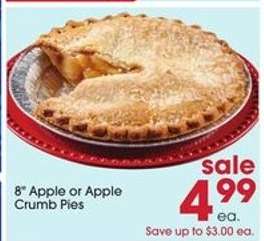 8" Apple or Apple Crumb Pies