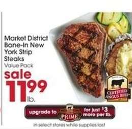 Market District Bone-In New York Strip Steaks