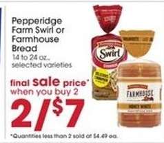 Pepperidge Farm Swirl or Farmhouse Bread