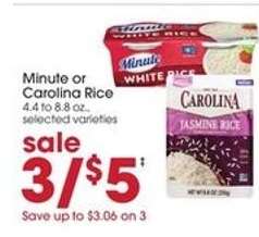 Minute or Carolina Rice