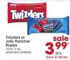 Twizzlers or Jolly Rancher Ropes