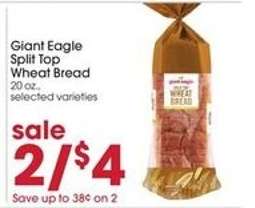 Giant Eagle Split Top Wheat Bread