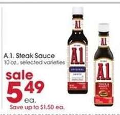 A. 1. Steak Sauce