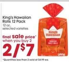 King's Hawaiian Rolls 12 Pack