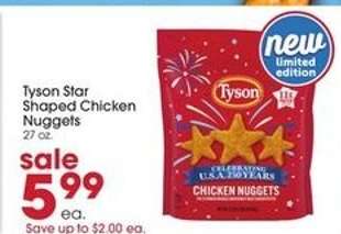 Tyson Star Shaped Chicken Nuggets