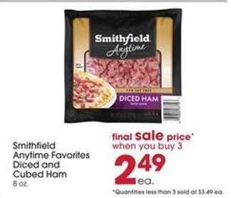 Smithfield Anytime Favorites Diced and Cubed Ham