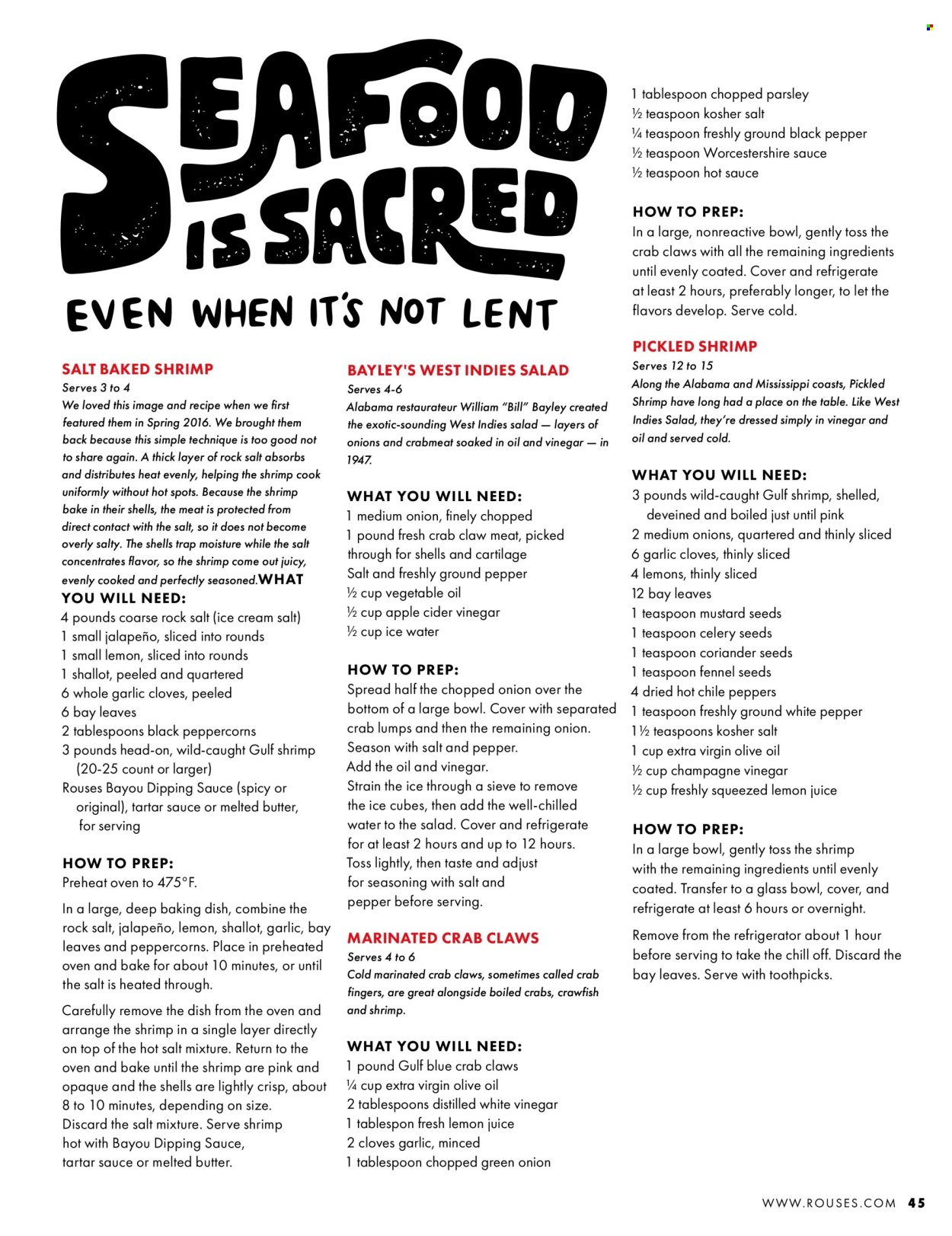 Rouses Markets ad. Page 47