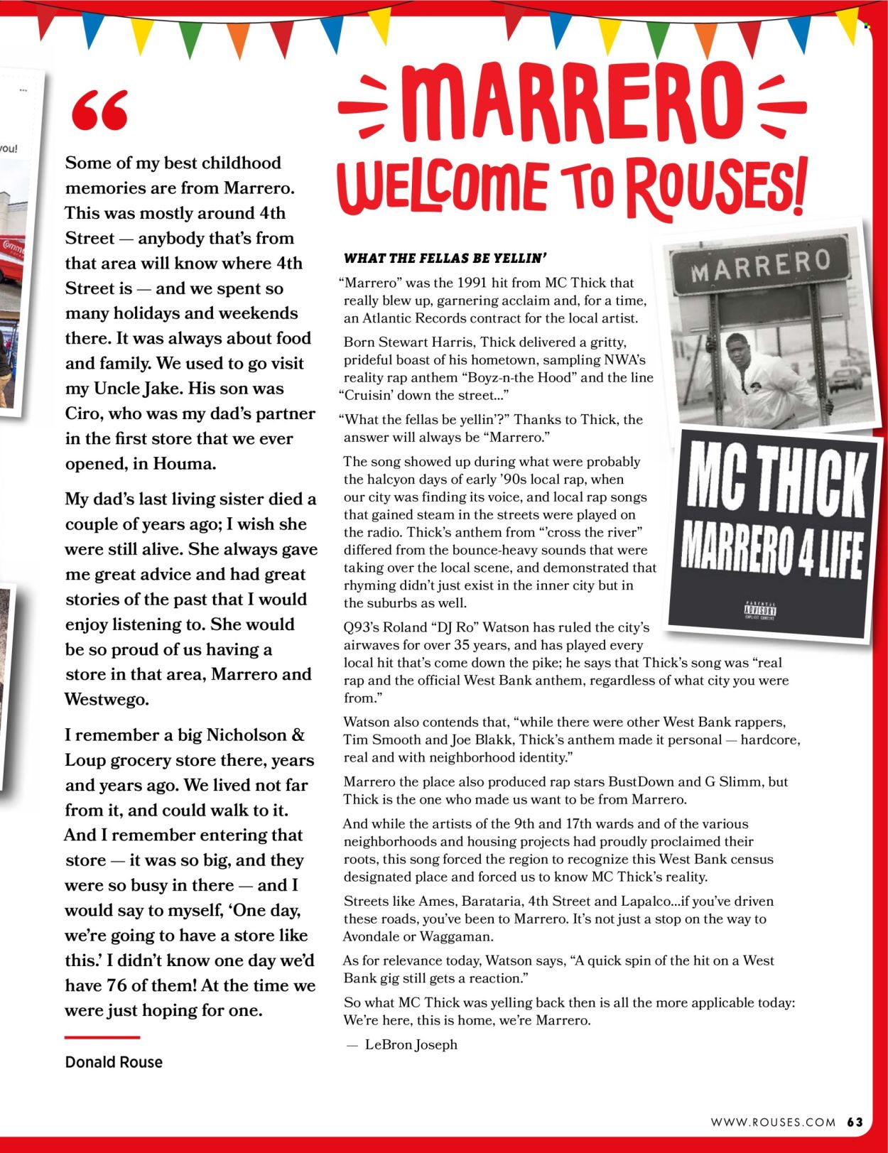 Rouses Markets ad. Page 65