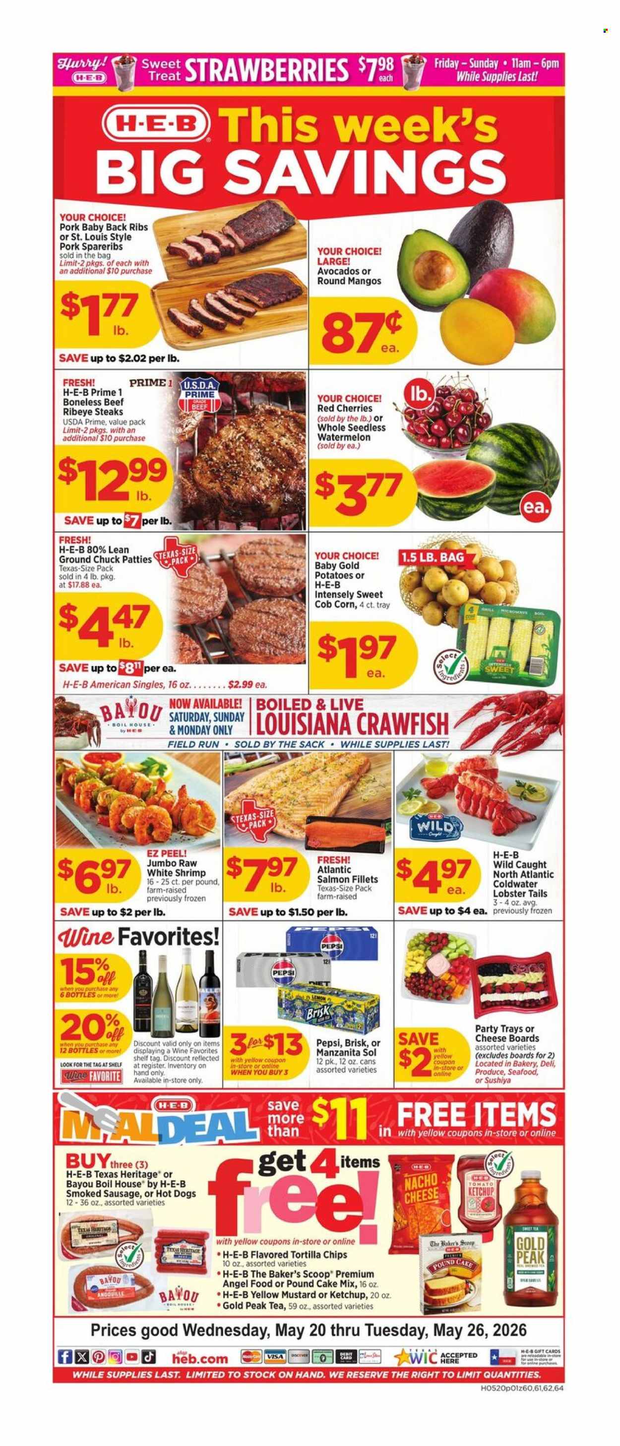 H-E-B ad - 05/20/2026 - 05/26/2026. Page 1