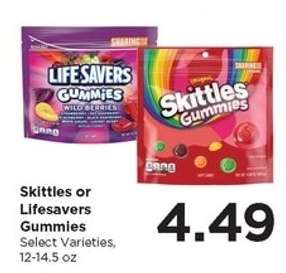 Skittles or Lifesavers Gummies