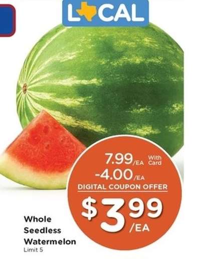 Whole Seedless Watermelon