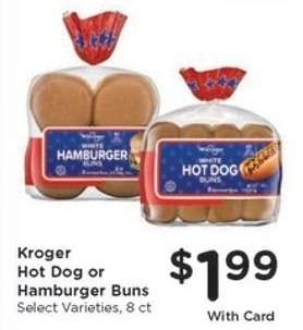 Kroger Hot Dog or Hamburger Buns