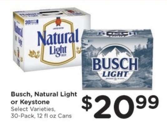 Busch, Natural Light or Keystone
