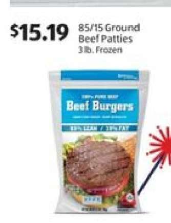 85/15 Ground Beef Patties
