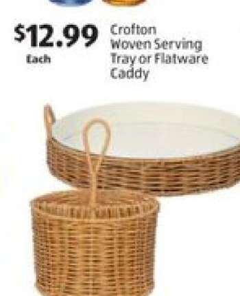 Crofton Woven Serving Tray or Flatware Caddy