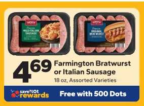 Farmington Bratwurst or Italian Sausage