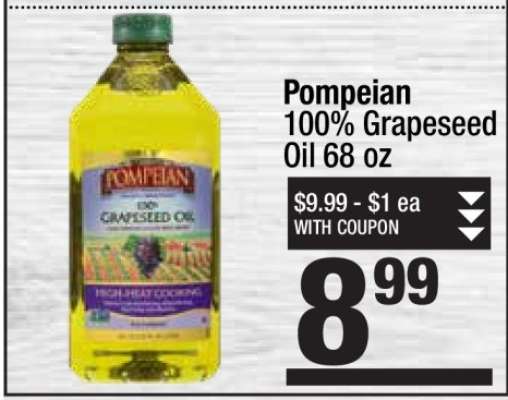 Pompeian 100% Grapeseed Oil 68 oz