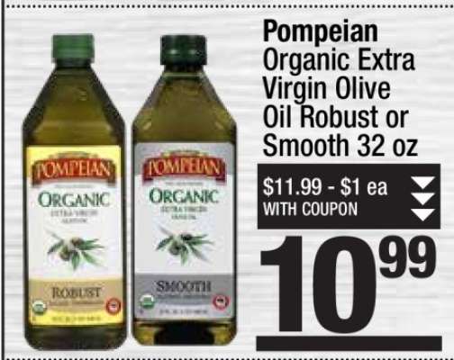 Pompeian Organic Extra Virgin Olive Oil Robust or Smooth 32 oz