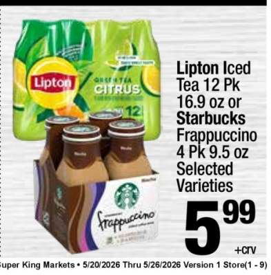 Starbucks Frappuccino 4 Pk 9.5 oz