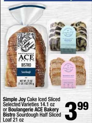 Boulangerie ACE Bakery Bistro Sourdough Half Sliced Loaf