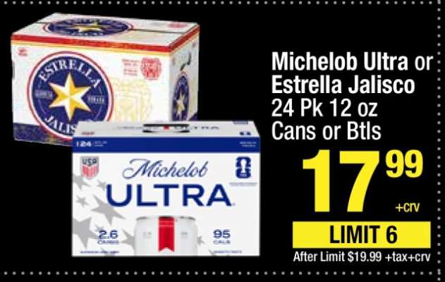 Michelob Ultra or Estrella Jalisco