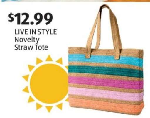 LIVE IN STYLE Novelty Straw Tote