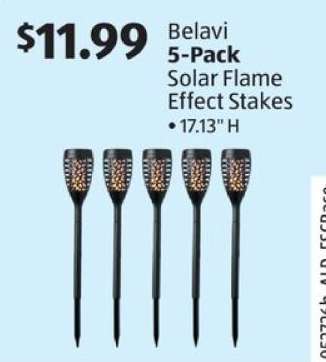 Belavi 5-Pack Solar Flame Effect Stakes