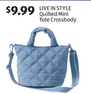 LIVE IN STYLE Quilted Mini Tote Crossbody
