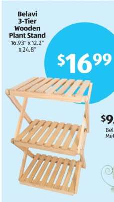 Belavi 3-Tier Wooden Plant Stand