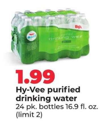 Hy-Vee purified drinking water