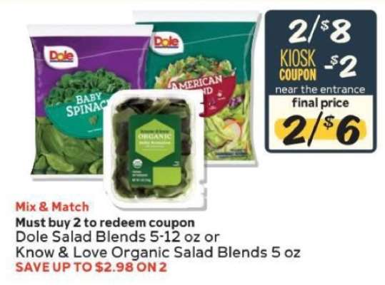 Dole Salad Blends or Know & Love Organic Salad Blends