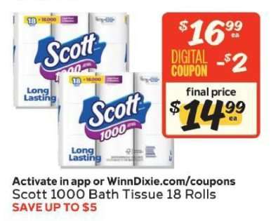 Scott 1000 Bath Tissue 18 rolls