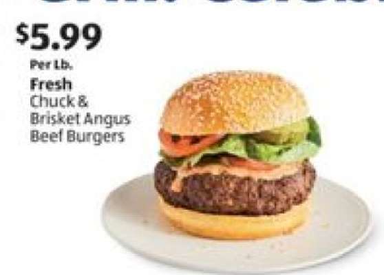 Fresh Chuck & Brisket Angus Beef Burgers