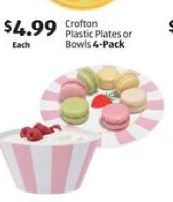 Crofton Plastic Plates or Bowls 4-Pack